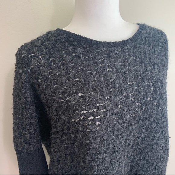 Eileen Fisher Open Knit Organic Cotton Alpaca Blend pullover Sweater - Picture 13 of 13